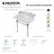 Kingston Brass 30 Carrara Marble Console Sink with Brass Legs, Marble WhiteBrushed Nickel LMS30MB8 - alternate 3